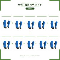 Levně DĚTSKÉ NABOSO BAREFOOT BAMBUSOVÉ PONOŽKY Modré VÝHODNÝ SET 10 KUSŮ