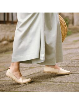 SHAPEN ESPADRILKY PLAYA Wide Beige | Dámské barefoot espadrilky