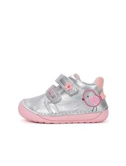 Baskets barefoot enfant D.D.STEP S070 argentées oiseau