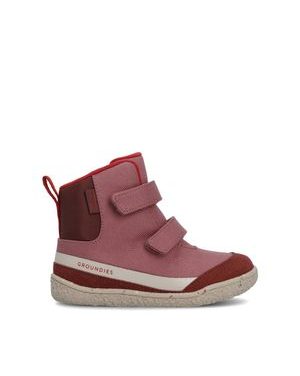 Dětské Barefoot Zateplené Kotníkové Boty GROUNDIES® Ottawa Vínovo červené