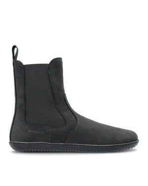 Dámské Barefoot Zateplené Chelsea GROUNDIES CAMDEN Černé Matné