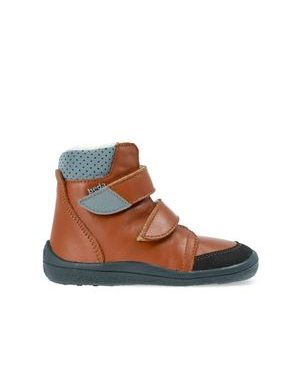 Gyerek barefoot téli bakancs Beda BF 0004/W/SO/MK Bruno barna - keskeny boka