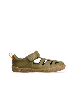 Dětské Barefoot Sandály GROUNDIES® Noto 2.0 Khaki Oranžové