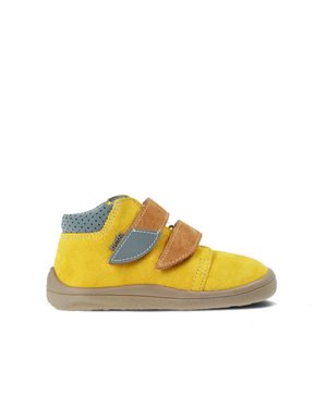 BEDA CELOROČNÍ VELUR MAURO Yellow - užší kotník | Dětské barefoot tenisky