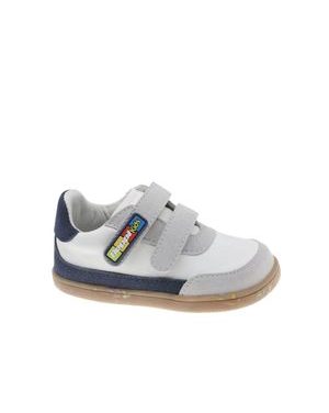 Детски боси маратонки BEPPI SAPATO CASUAL BABY, бяло-сиви