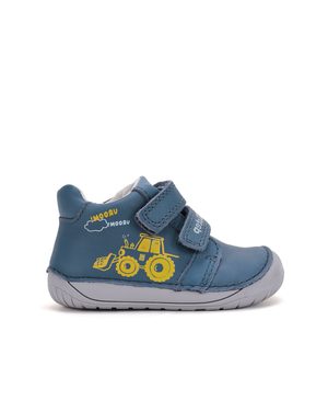 D.D.STEP S070-62964B kék traktoros gyerek barefoot egész éves cipő