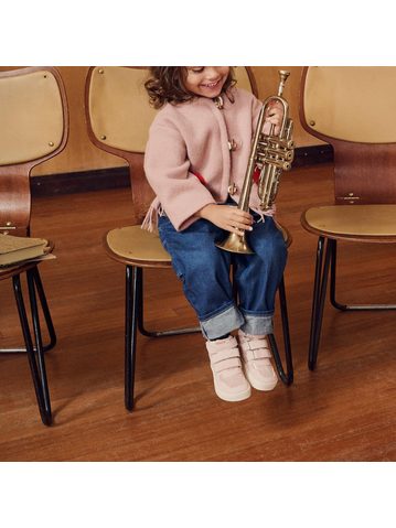 BUNDGAARD NERO Old Rose Glitter | Dětské celoroční barefoot boty