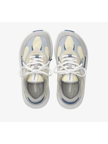 Dětské Barefoot Tenisky GROUNDIES® Starlite 2.0 Junior Citronovo Modré