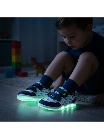 Baskets Barefoot Lumineuses Enfant BEPPI SAPATO INFANTI dinosaures