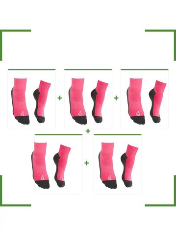 DĚTSKÉ NABOSO BAREFOOT BAMBUSOVÉ PONOŽKY Růžové VÝHODNÝ SET 5 KUSŮ