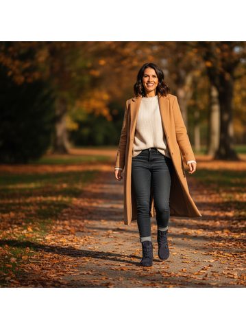 GROUNDIES® Salzburg Beige Ženske Barefoot Gležnjače