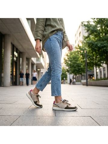 Dámské Barefoot Tenisky GROUNDIES® Nova GO1 Béžovo Růžové