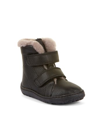 FRODDO KOTNÍKOVÉ ZIMNÍ FURRY BOOT Black | Dětské zimní zateplené barefoot boty