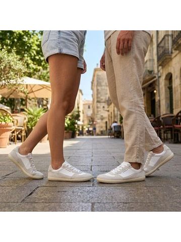 Dámské Barefoot+ Tenisky GROUNDIES® Nova GO1+ Bílo Béžové