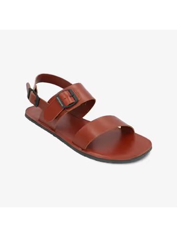 Pánské Barefoot Sandály GROUNDIES® Kos Koňakové