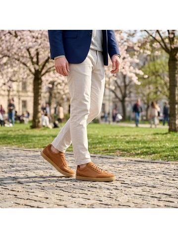 Barefoot Tenisky GROUNDIES® Panama Soft Karamelové