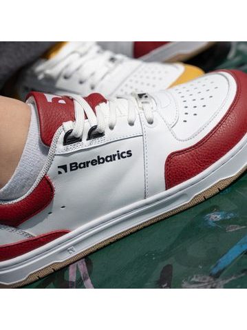 Боси маратонки Barebarics Wave, бели и оранжеви