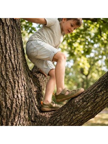 Dětské Barefoot Sandály GROUNDIES® Stella Kids Zářivě Růžové
