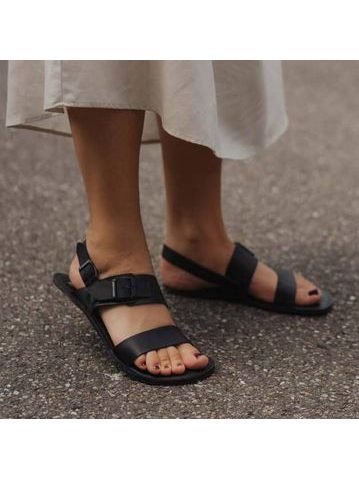 GROUNDIES® Kos Černé | Barefoot sandály