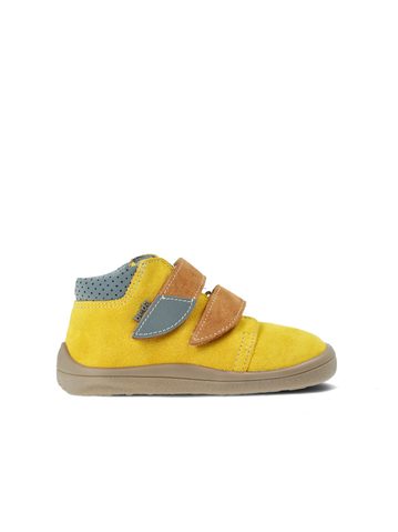 BEDA CELOROČNÍ VELUR MAURO Yellow - užší kotník | Dětské barefoot tenisky