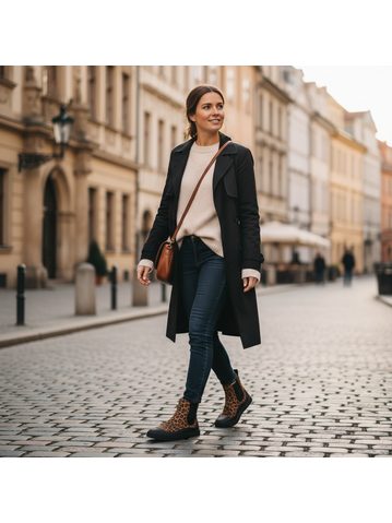 GROUNDIES® SIENNA Leopard Ženske Barefoot Chelsea