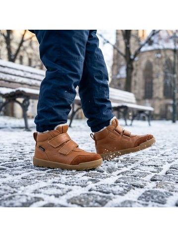 Dětské Barefoot Zimní boty CRAVE SNOWFIELD růžové