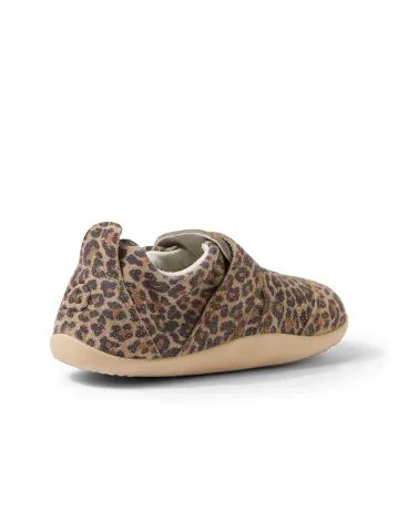 Dětské Barefoot Botičky AFFENZAHN PREWALKER LOWBOOT LEATHER TALKY bunny zelené