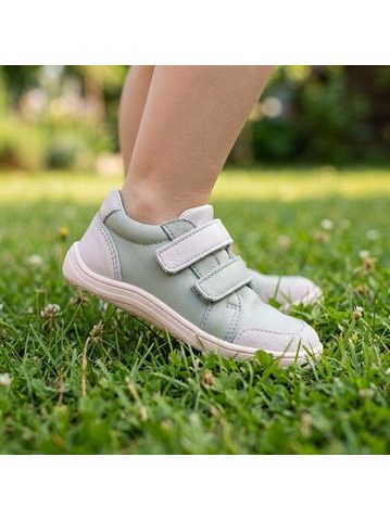 BABY BARE FEBO GO Grey Pink Asfaltico | Dětské barefoot tenisky