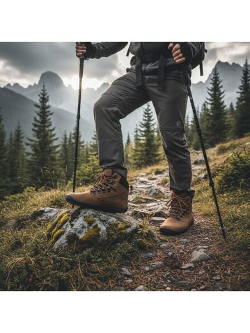 GROUNDIES® Springfield Black Barefoot Подплатени Туристически Обувки