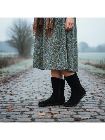 Dámské Barefoot Zateplené Boty GROUNDIES® ICELAND Tmavě modré