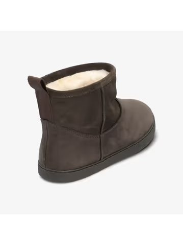 Dámské Barefoot Zateplené Boty GROUNDIES® COZY BOOT LOW Hnědé