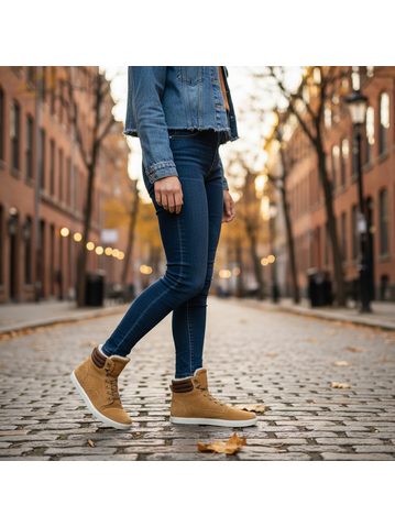 GROUNDIES® Torino Stone/Black Ghete Barefoot Izolate