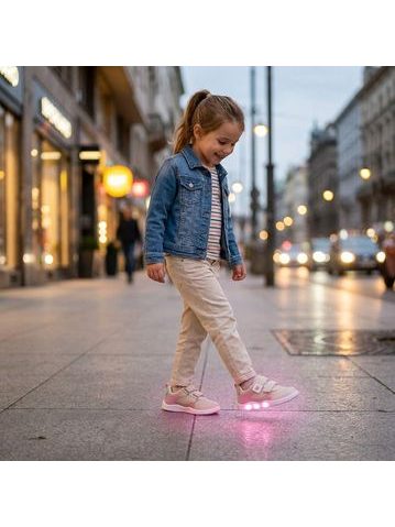 BEPPI SAPATO INFANTI Béžové | Dětské barefoot svítící tenisky