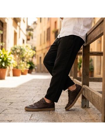 Pánské Barefoot Tenisky GROUNDIES® Nova Special Espresso