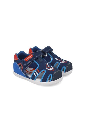 BIOMECANICS SANDÁLY WIDER CANVAS Navy | Dětské barefoot sandály