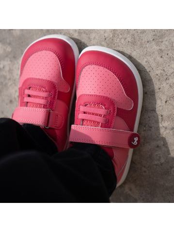 Baskets barefoot enfant Be Lenka Scoot Kids rose clair et rose foncé