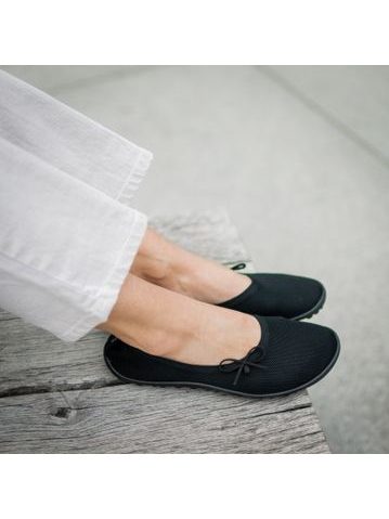 LEGUANO LADY LOOP Black | Dámské barefoot baleríny