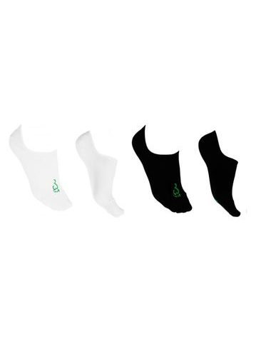 Výhodný set bambusové neviditeľné ponožky Premium Barefoot biele + čierne