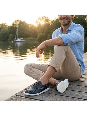 Barefoot Polobotky GROUNDIES® Tide Modro Bílé