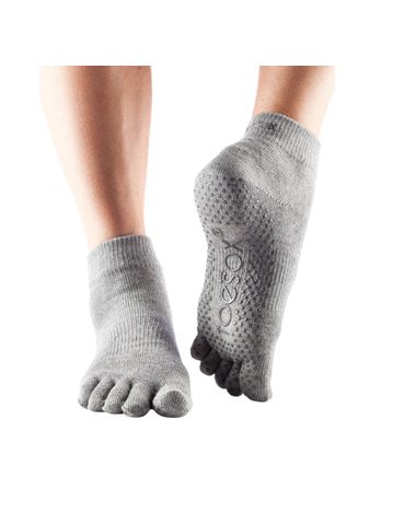 TOESOX FULL TOE ANKLE GRIP Heather Grey 2