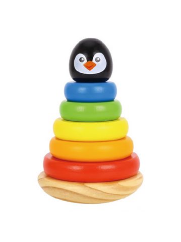 DŘEVĚNÁ HRAČKA NASAZOVACÍ KROUŽKY TUČŇÁK