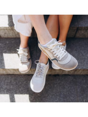 Katalog  Tenisky   Dámské Barefoot Tenisky GROUNDIES® Nova GO1 Béžovo Šalvějově Zelené