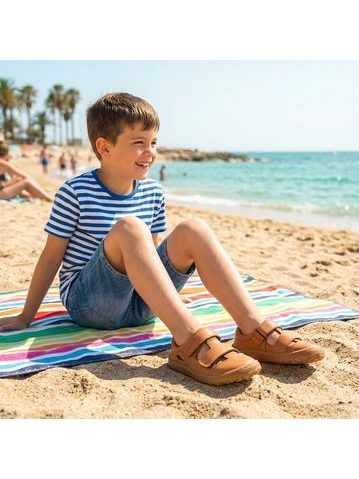 Dětské Barefoot Sandály GROUNDIES® Stella Kids Modré