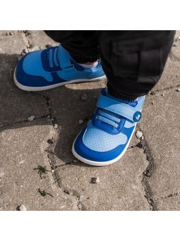 Baskets barefoot enfant Be Lenka Scoot Kids blanches et noires