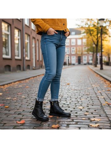 GROUNDIES CAMDEN Black Plain Ženske Barefoot Podstavljene Chelsea