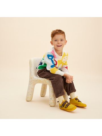 AFFENZAHN SNEAKER KNIT HAPPY TIGER Yellow | Dětské barefoot tenisky