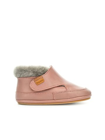 FRODDO ZIMNÍ CAPÁČKY FURRY WALKERS Dark Pink | Dětské první zateplené barefoot botičky