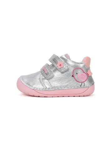 Dětské barefoot tenisky D.D.STEP S070-61646 Stříbrné ptáček