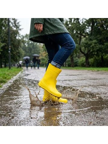 RAYVE MONSOON All Yellow | Dětské barefoot holínky