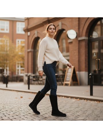 GROUNDIES® Odessa Black Ženske barefoot čizme
